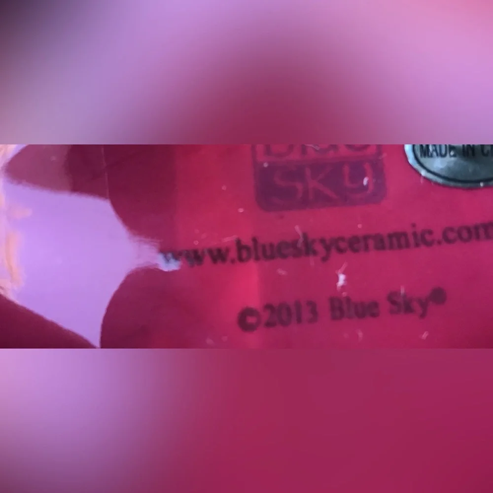 NWOT - Vintage - Rare - Blue Sky Ceramics- Coloful Pears Design - - Picture 5 of 5